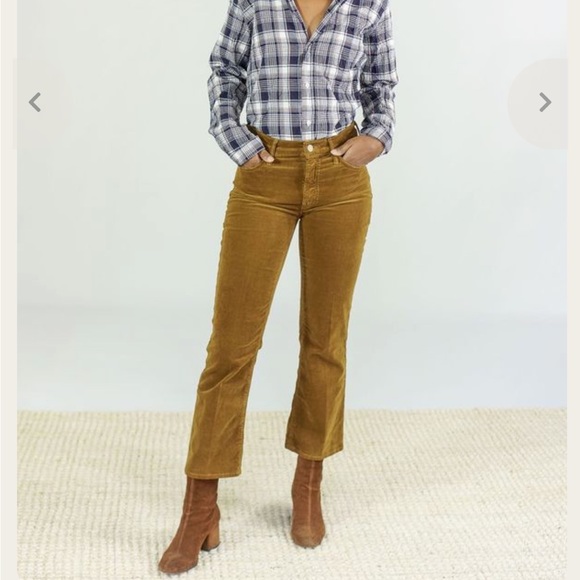 Mother Denim The Outsider Crop Cord Pants - Picture 1 of 6